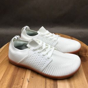 Whitin Minimalist Barefoot Shoes Women’s EU 42 US 11 White Knit Lace Up Low Top